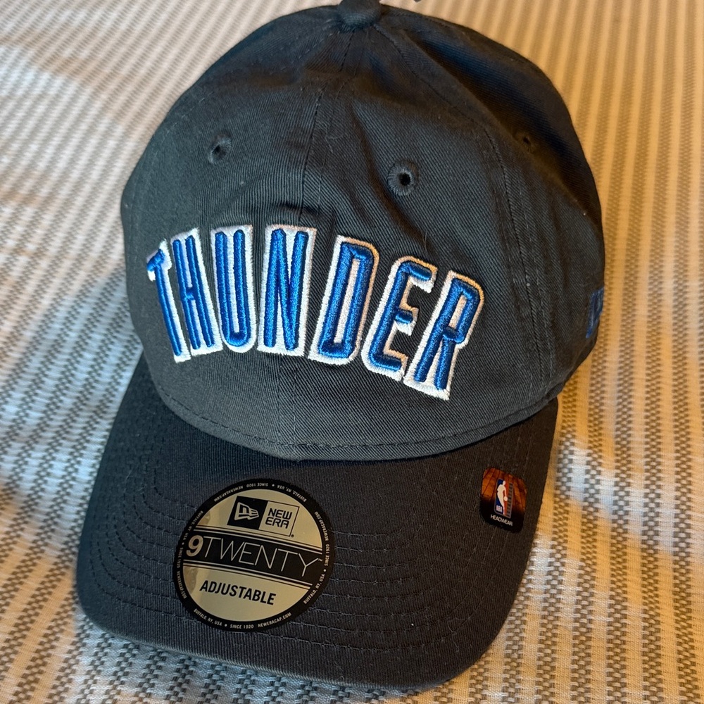 NWT New Era OKC Oklahoma City Thunder 2022 City Edition Cap Gray 9twenty Hat